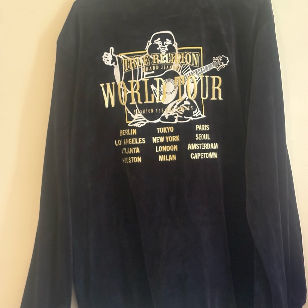 True Religion Black Long Sleeve Tee